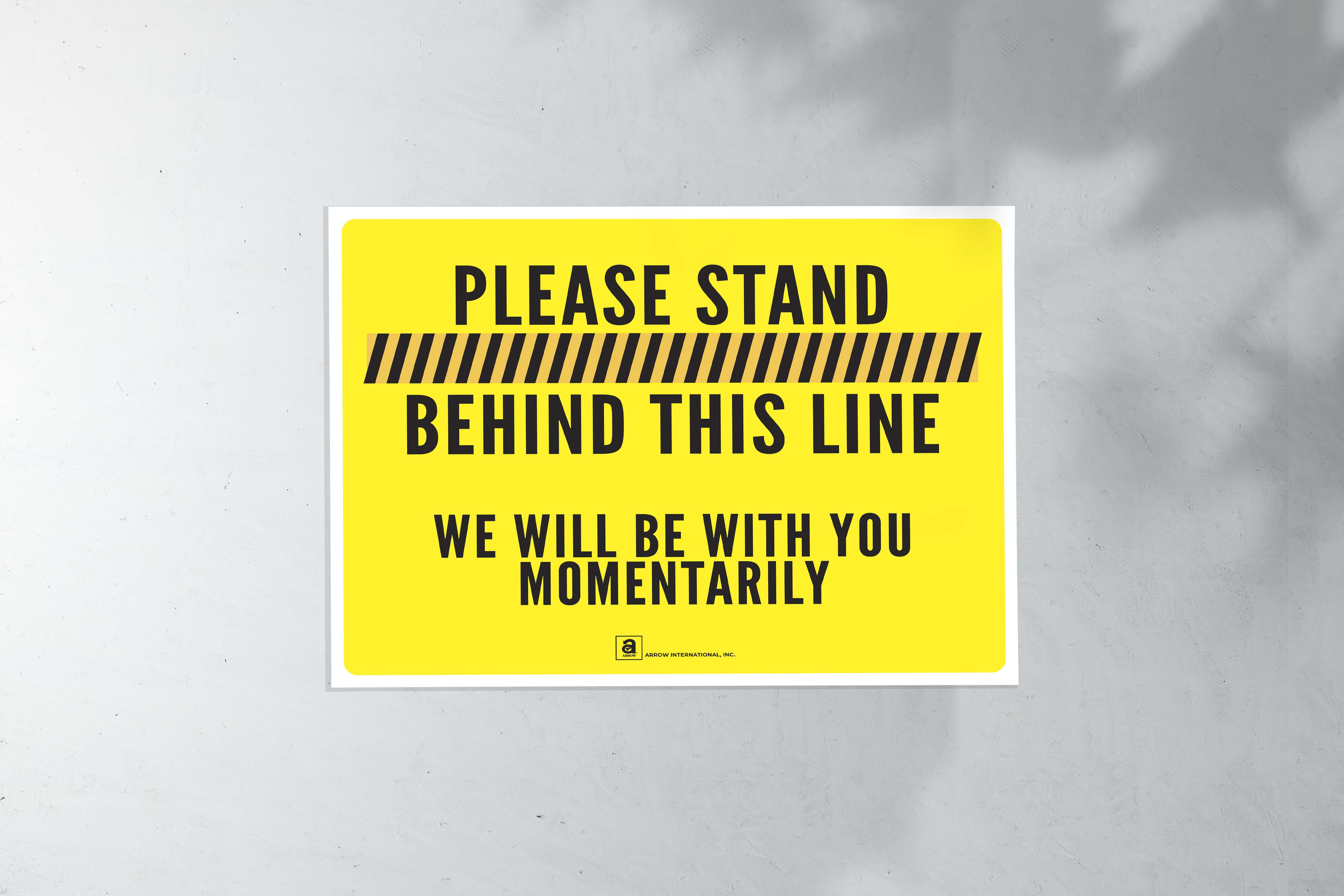 Stay Behind Line Sign (17